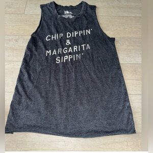 Doe Gray Tank Top with White Text